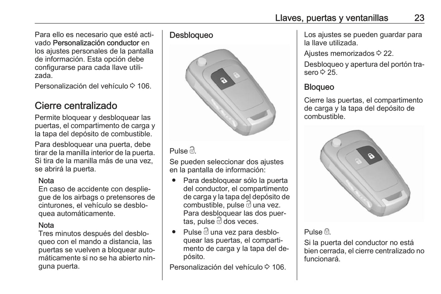 2016 Opel Adam Owner's Manual | Spanish