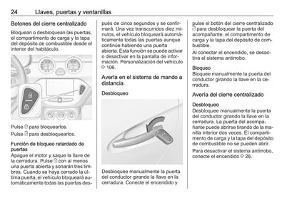 2016 Opel Adam Owner's Manual | Spanish