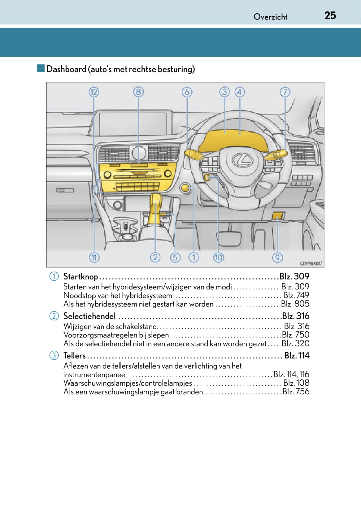 2017-2019 Lexus RX 450h/RX 450hL Bedienungsanleitung | Niederländisch