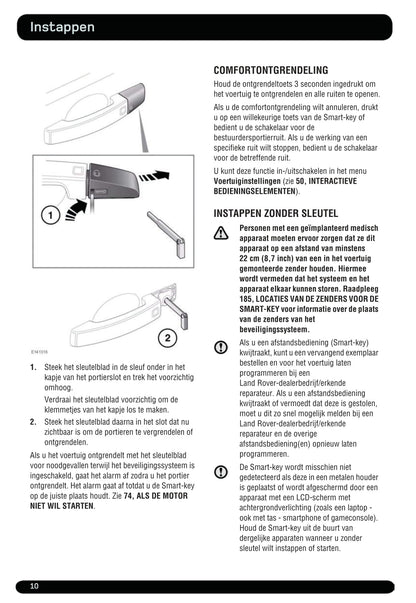 2012-2013 Land Rover Range Rover Sport Owner's Manual | Dutch