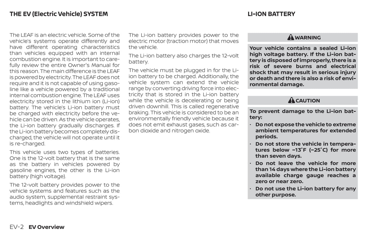 2020 Nissan Leaf Owner's Manual | English
