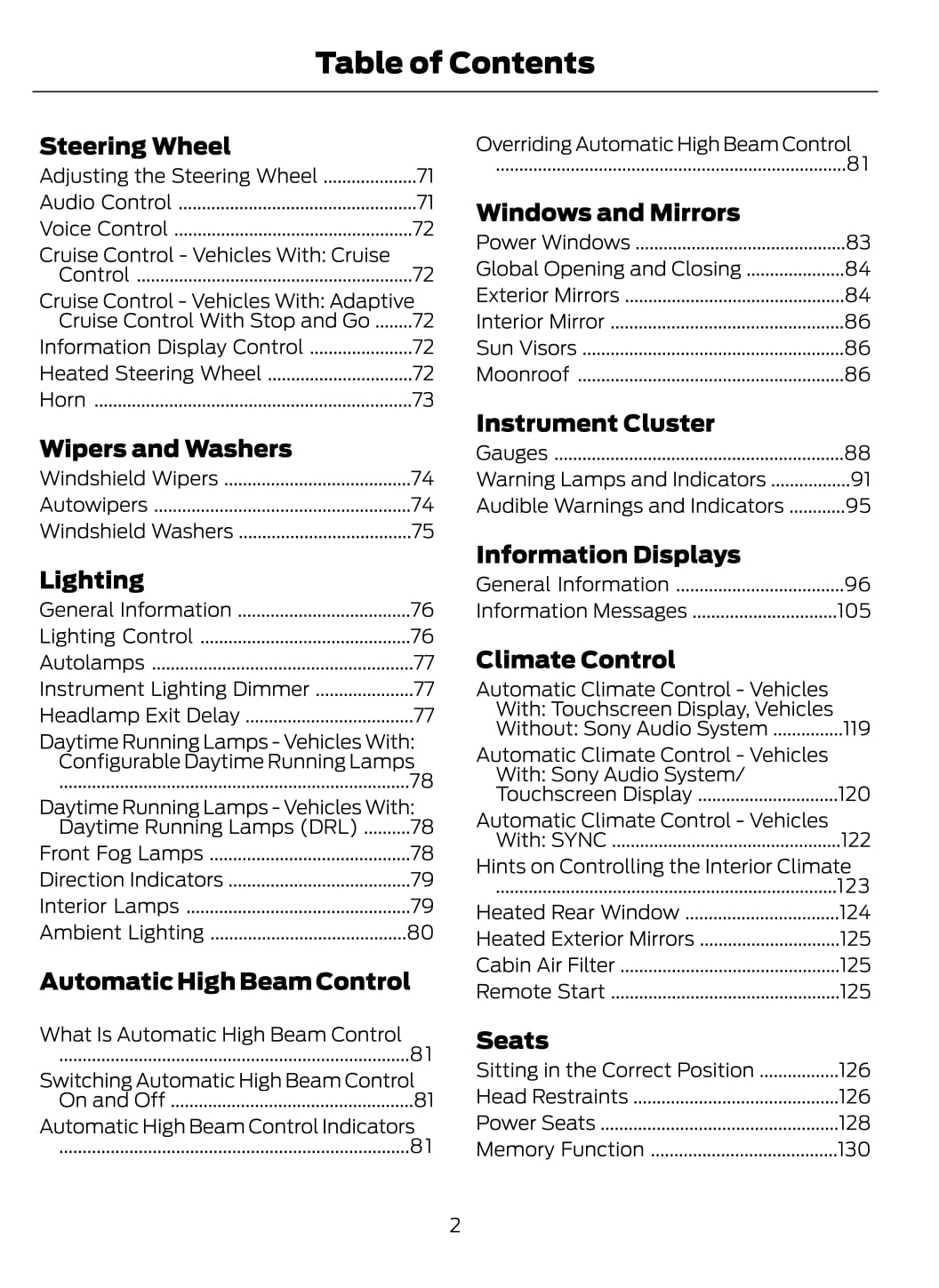 2020 Ford Fusion Owner's Manual | English