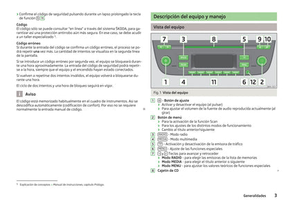 Skoda Radio Funky Manual de Instrucciones 2013