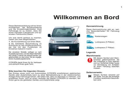 2011-2012 Citroën Berlingo First Owner's Manual | German