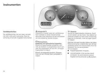 1999-2001 Opel Zafira Owner's Manual | Dutch