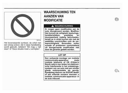 2010-2011 Suzuki Splash Owner's Manual | Dutch