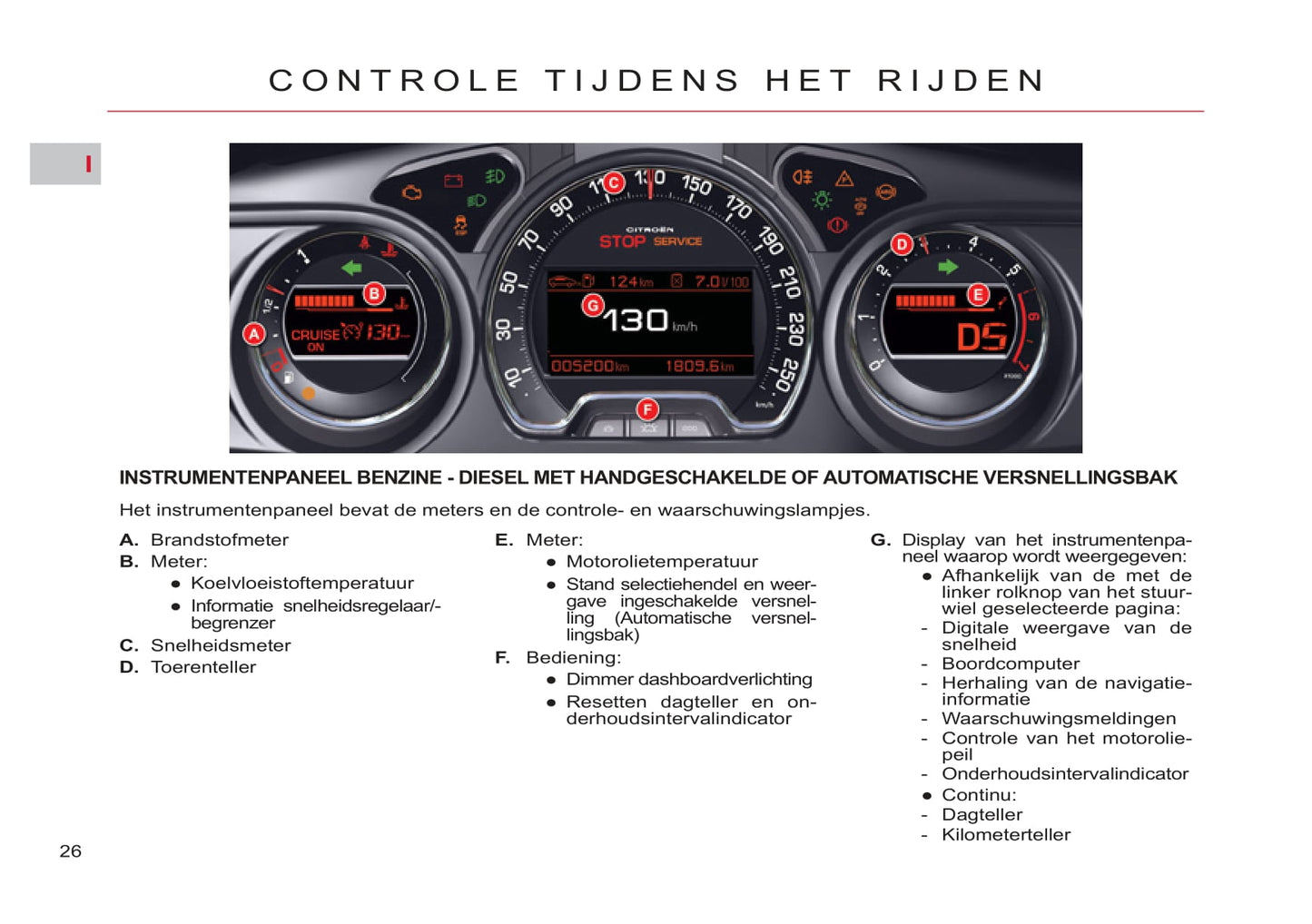 2011-2012 Citroën C5 Owner's Manual | Dutch