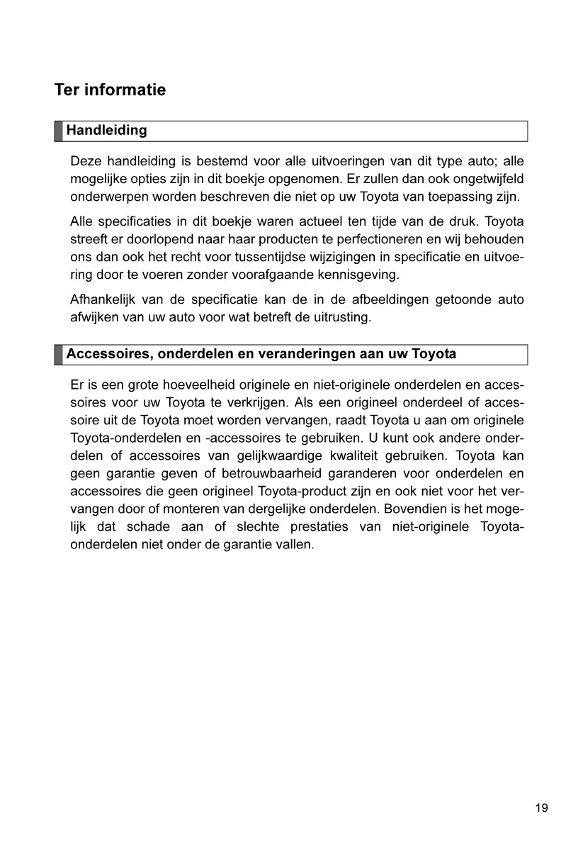 2013-2014 Toyota Aygo Bedienungsanleitung | Niederländisch