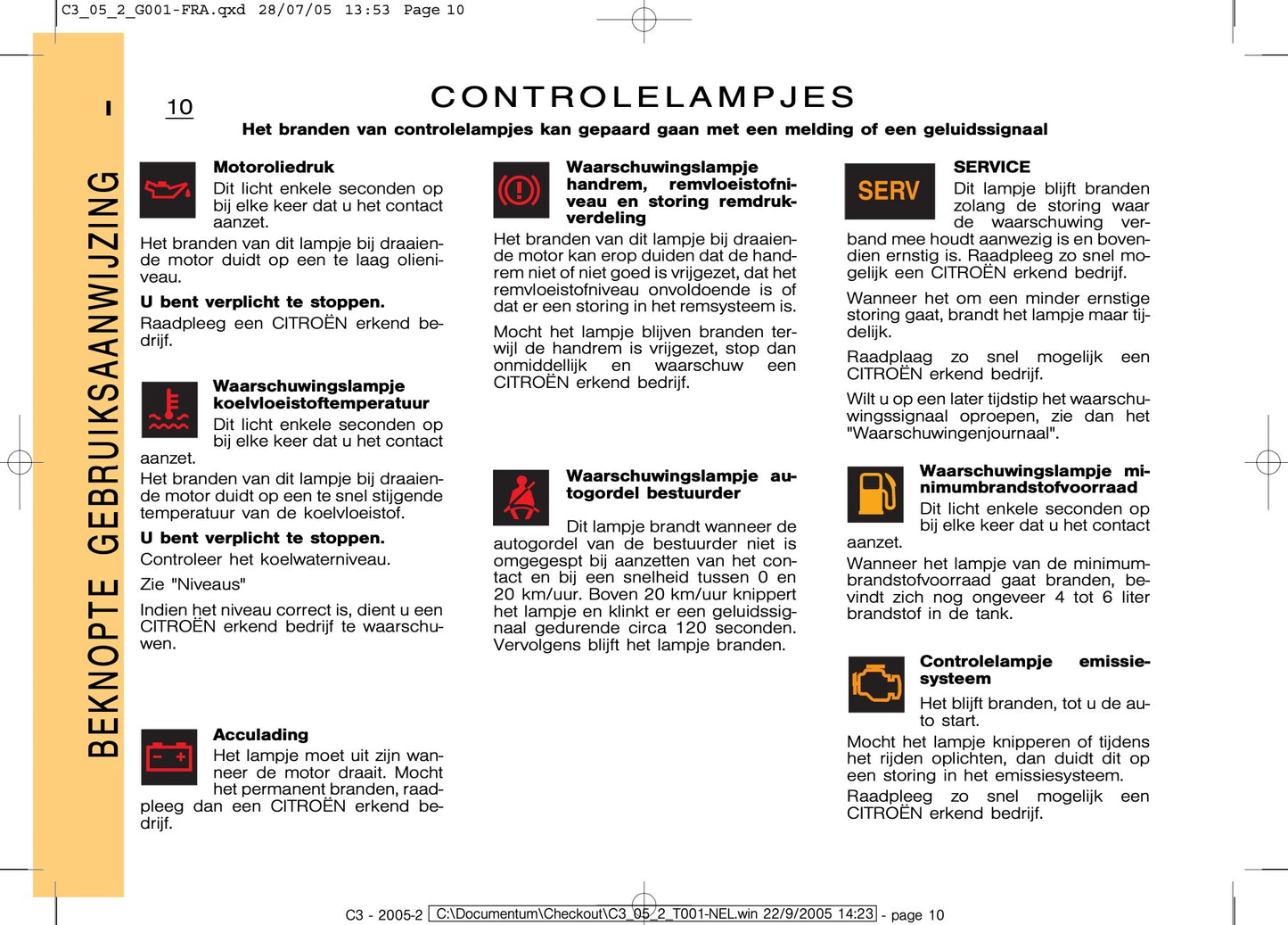 2005-2007 Citroën C3 Owner's Manual | Dutch