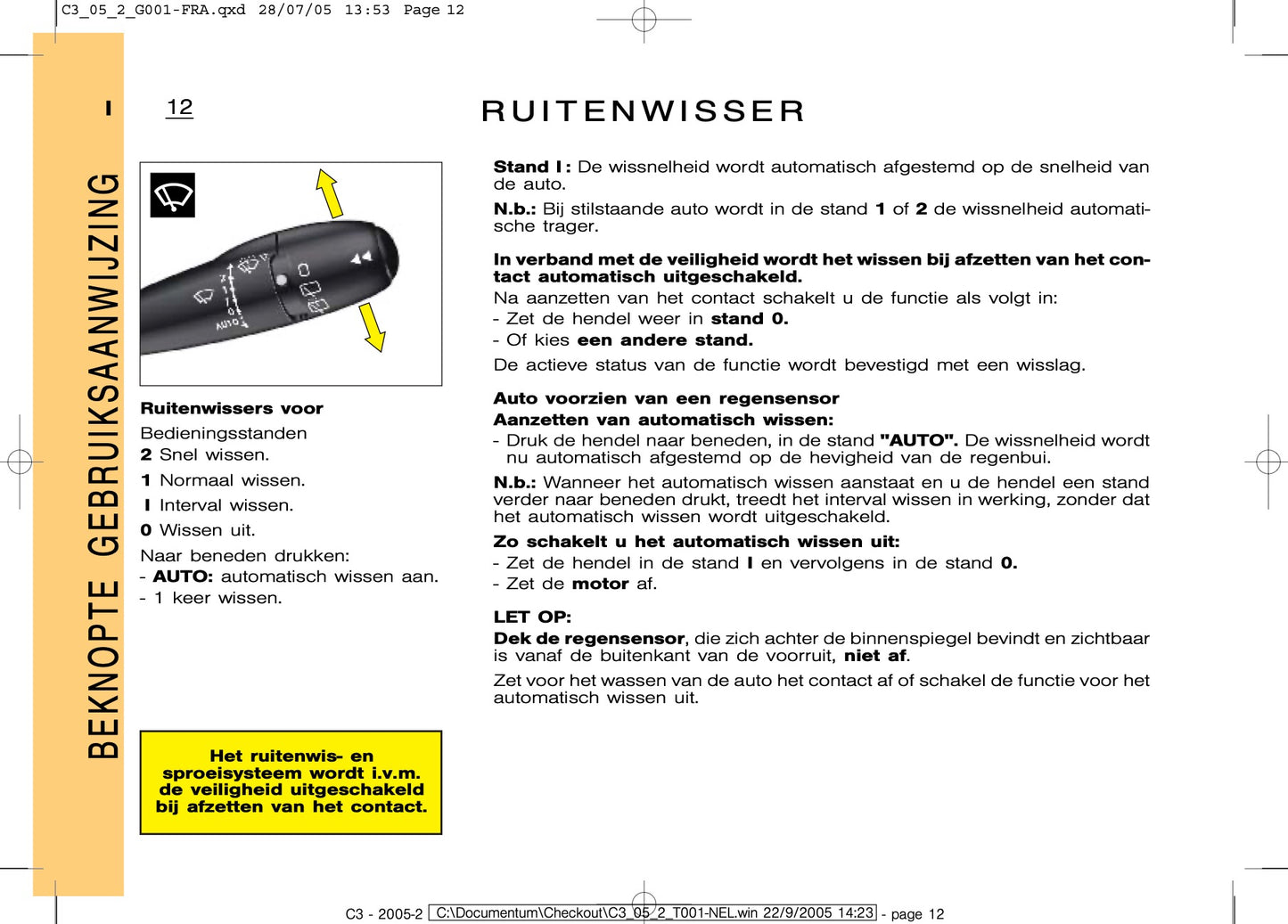 2005-2007 Citroën C3 Owner's Manual | Dutch