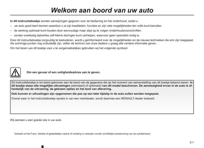 2011-2012 Renault Scénic Owner's Manual | Dutch