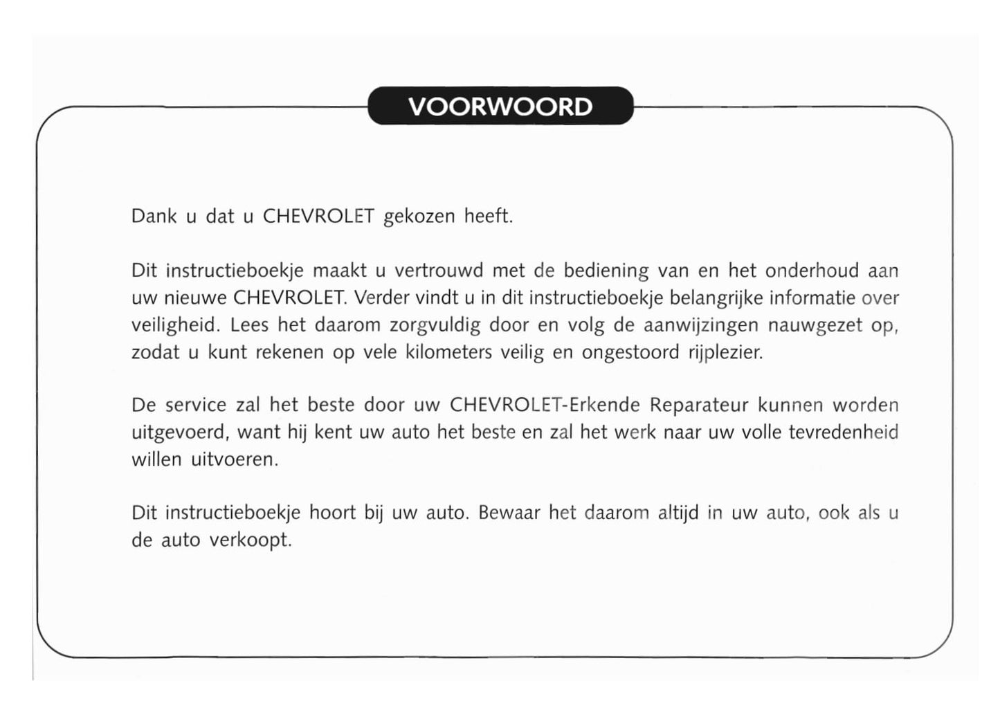 2005-2010 Chevrolet Matiz Bedienungsanleitung | Niederländisch