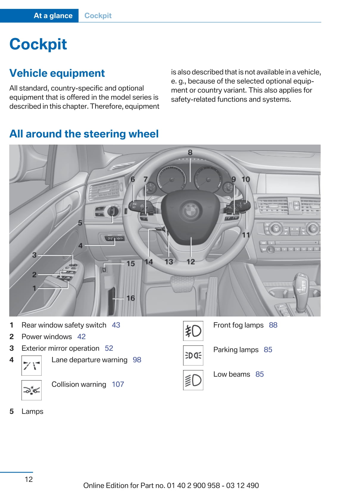 2012 BMW X3 Bedienungsanleitung | Englisch