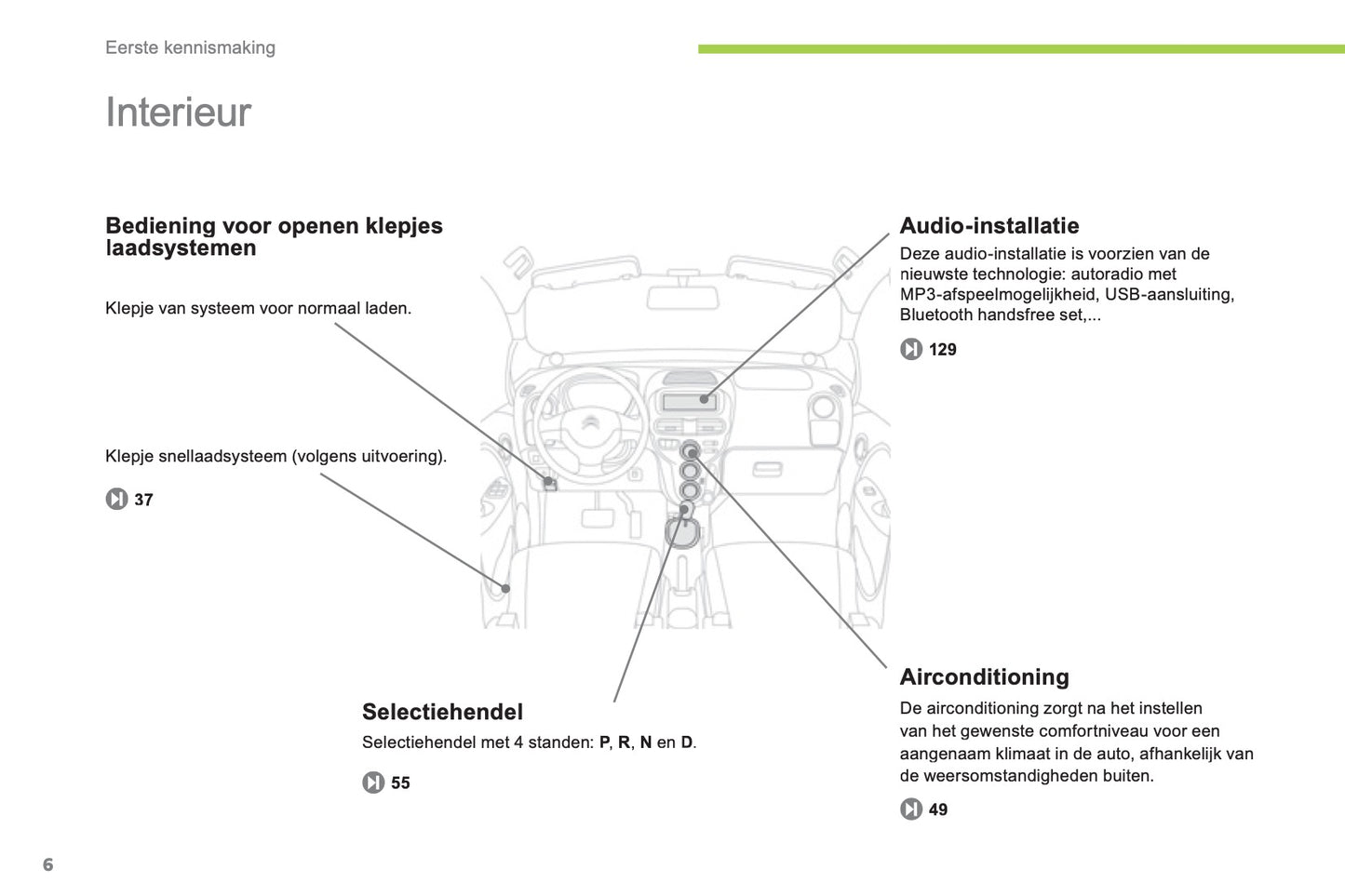 2012-2014 Citroën C-Zero Bedienungsanleitung | Niederländisch