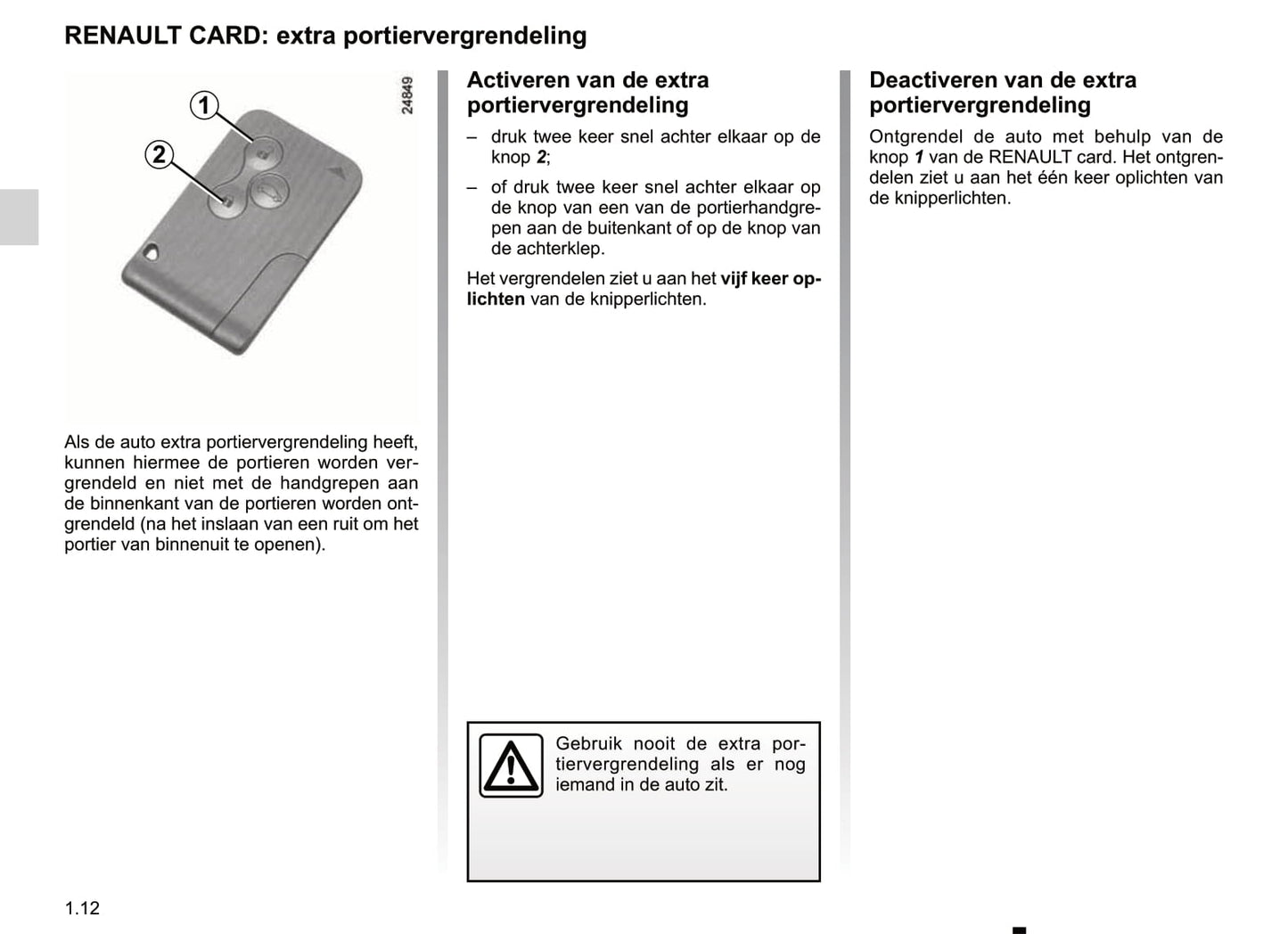 2012 Renault Clio Bedienungsanleitung | Niederländisch