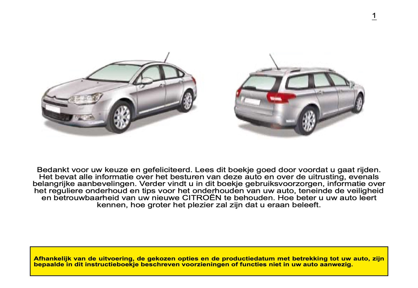 2008 Citroën C5 Owner's Manual | Dutch