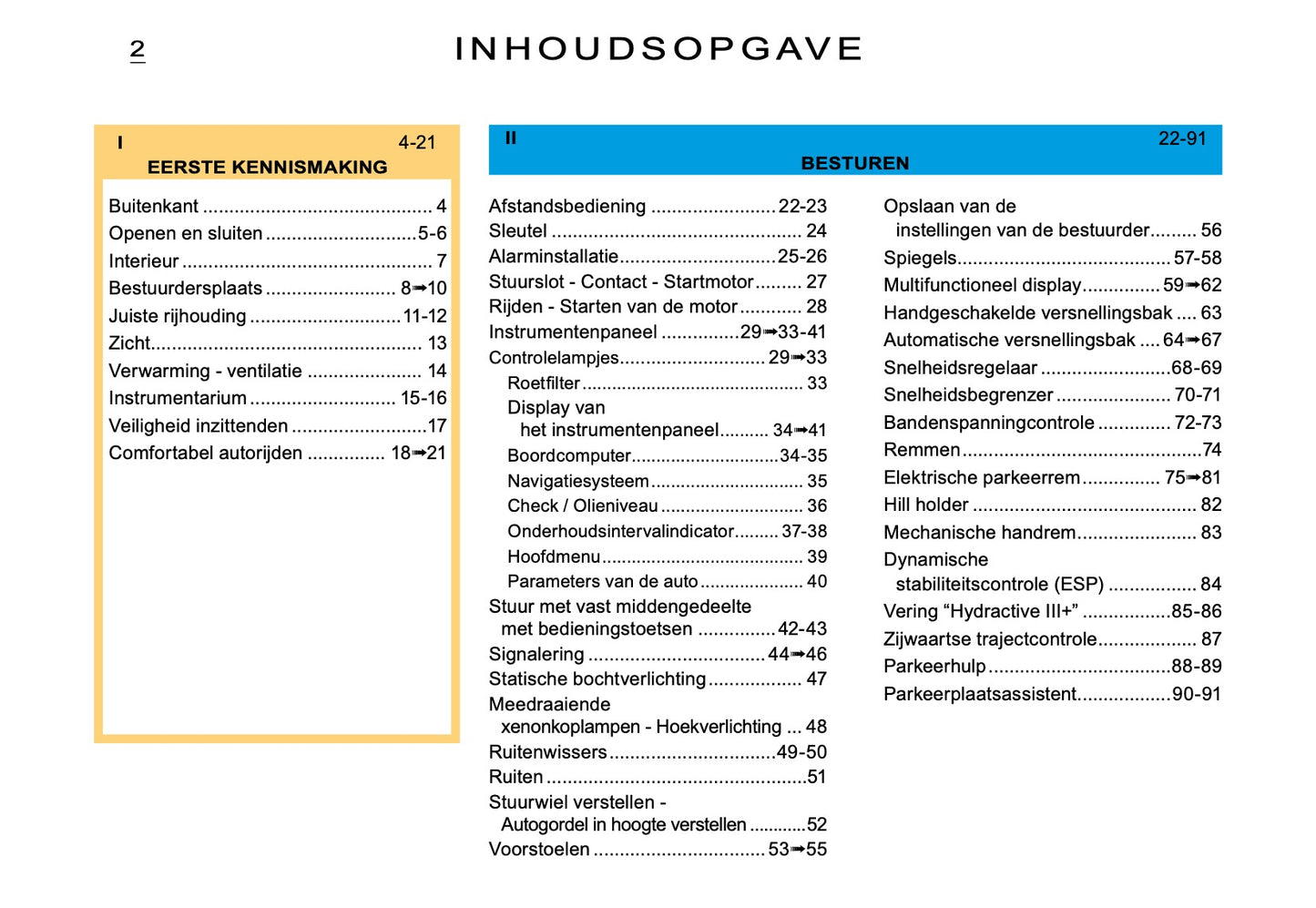 2008 Citroën C5 Owner's Manual | Dutch