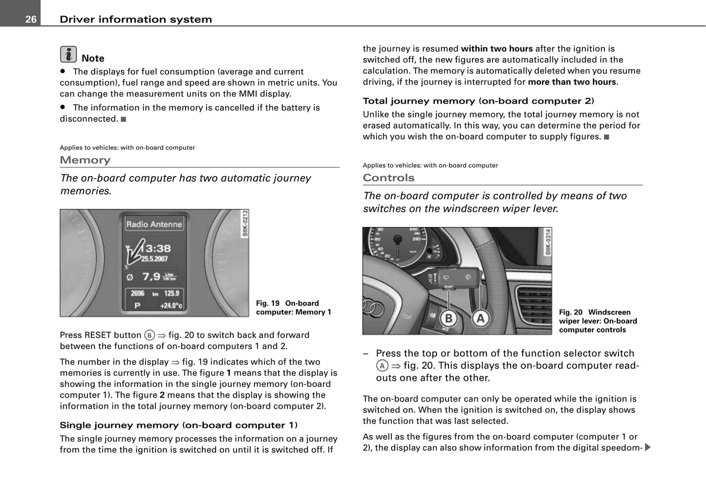 2007-2014 Audi A5 Bedienungsanleitung | Englisch
