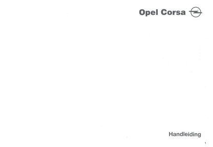 2000-2003 Opel Corsa Bedienungsanleitung | Niederländisch