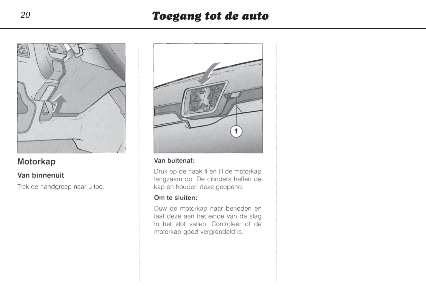 1996-2000 Peugeot 106 Bedienungsanleitung | Niederländisch