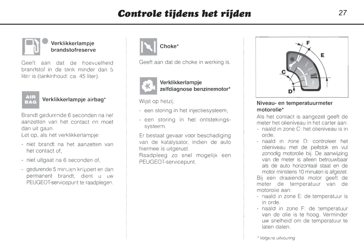 1996-2000 Peugeot 106 Bedienungsanleitung | Niederländisch