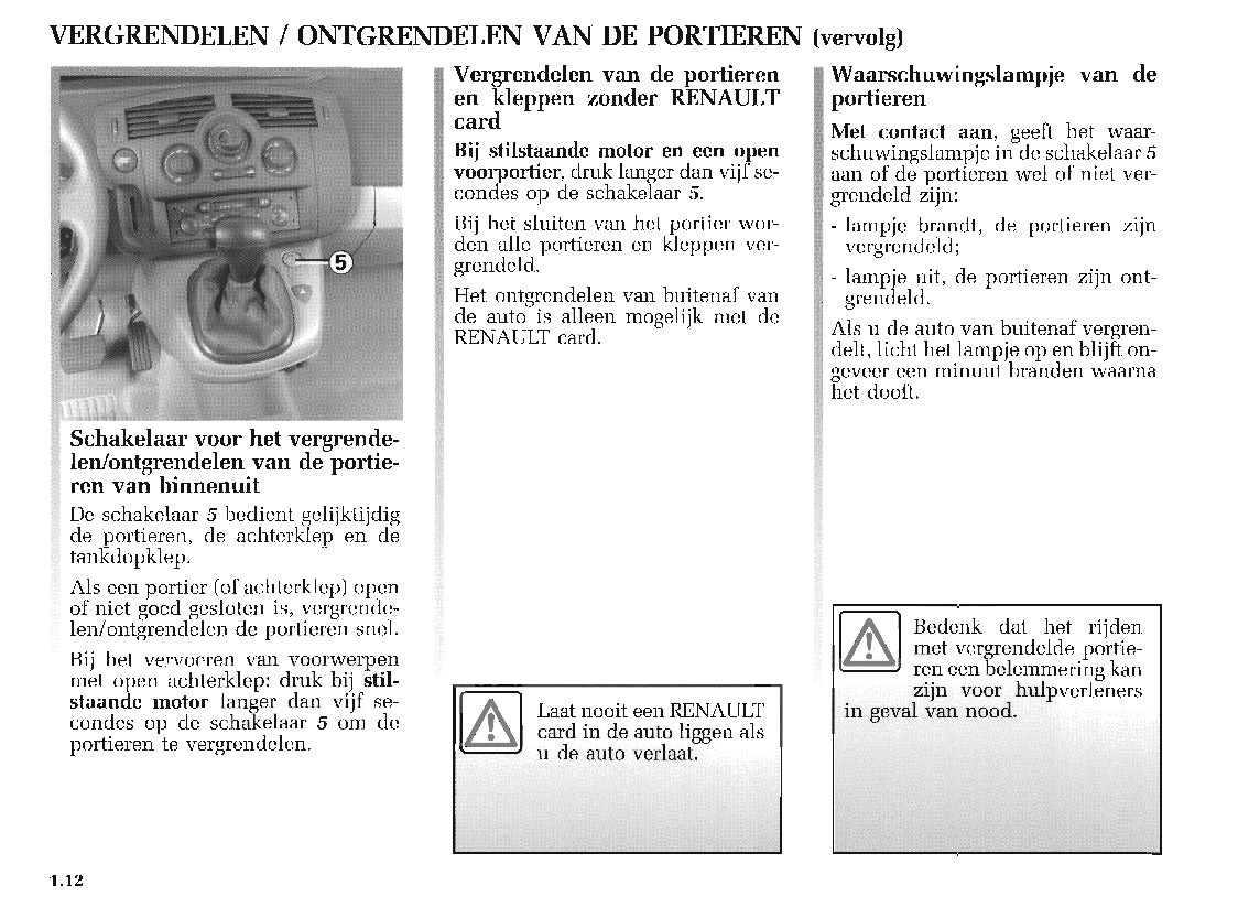 2003-2004 Renault Scénic Bedienungsanleitung | Niederländisch