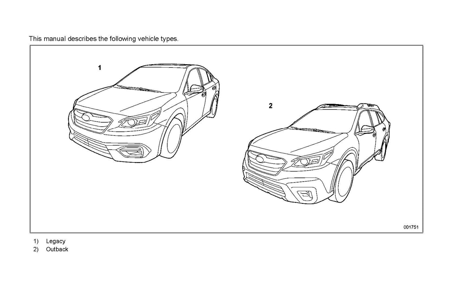 2022 Subaru Legacy/Outback Bedienungsanleitung | Englisch