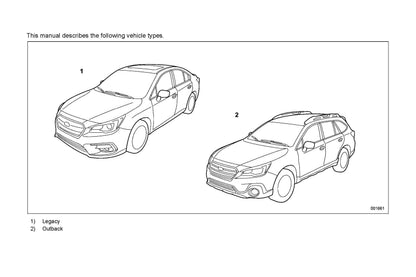 2019 Subaru Legacy/Outback Bedienungsanleitung | Englisch