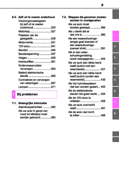 2016-2019 Toyota Prius+ Owner's Manual | Dutch