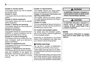 2022 Subaru Forester Owner's Manual | English