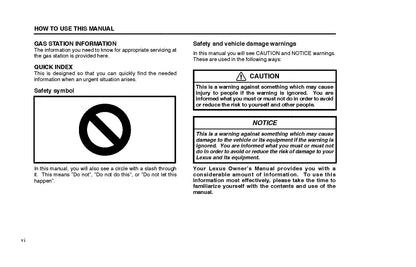 2002 Lexus LX 470 Owner's Manual | English