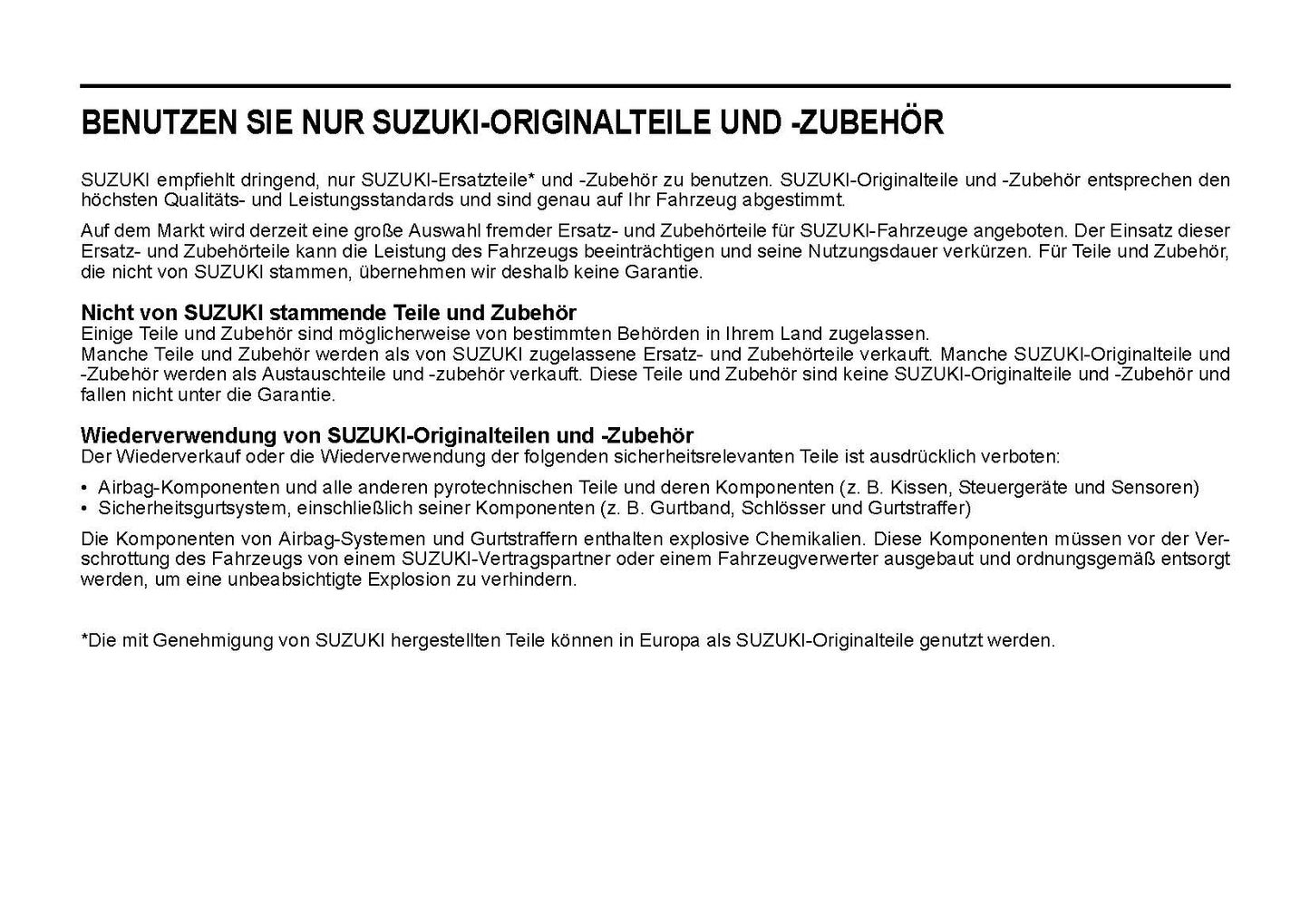 2021-2022 Suzuki SX4 S-Cross Bedienungsanleitung | Deutsch