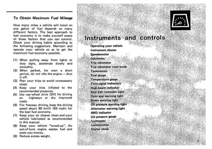 1989 Mitsubishi Montero Bedienungsanleitung | Englisch