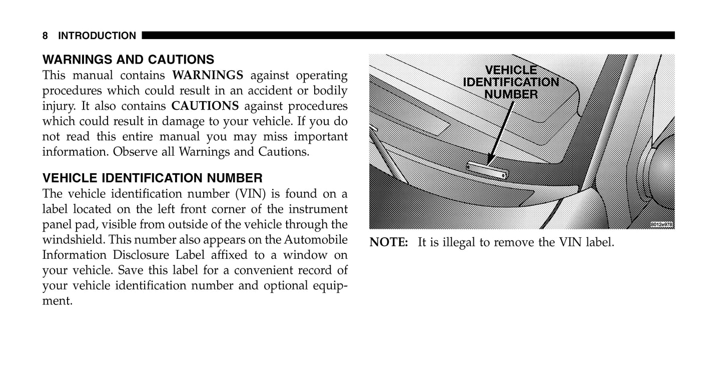 2007 Jeep Grand Cherokee SRT8 Owner's Manual | English