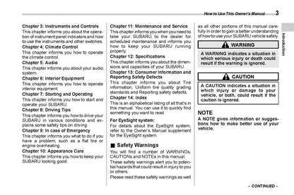 2021 Subaru Legacy/Outback Owner's Manual | English