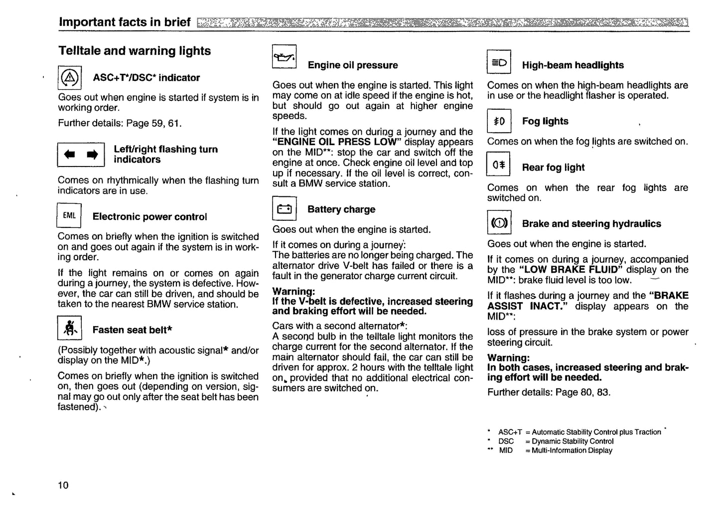 1991 BMW 8 Series Owner's Manual | English