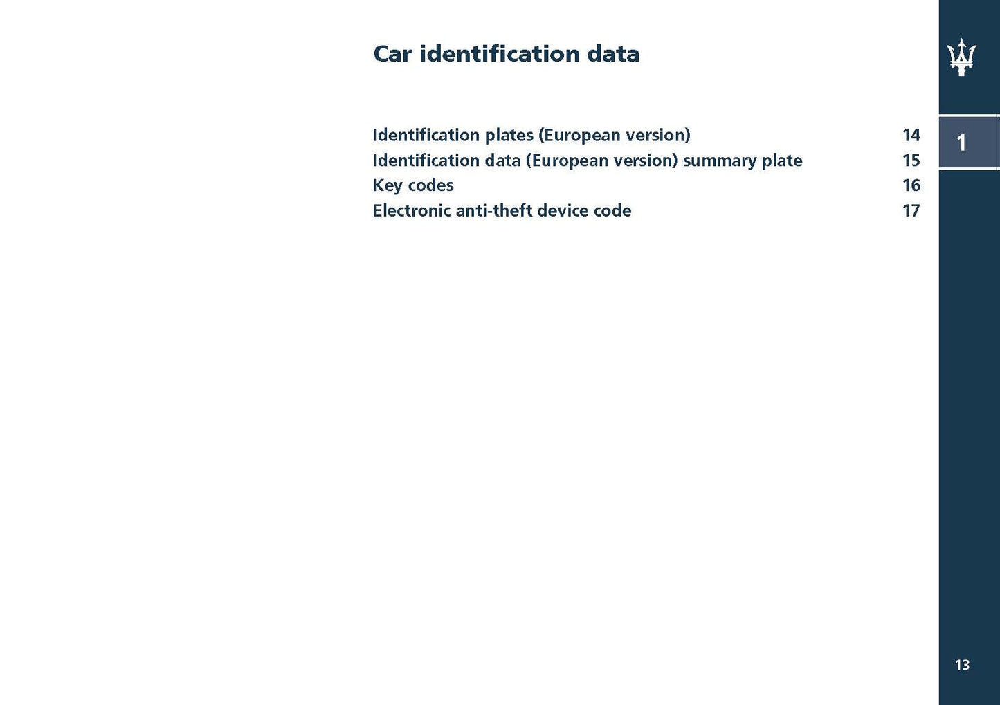 2004 Maserati Spyder Owner's Manual | English