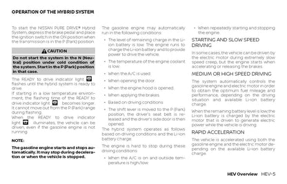 2018 Nissan Rogue Hybrid Owner's Manual | English