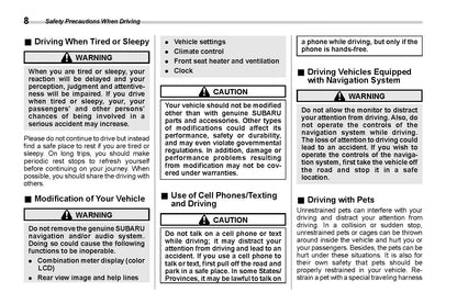 2022 Subaru Legacy/Outback Owner's Manual | English