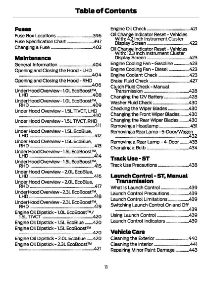 2021 Ford Focus Owner's Manual | English