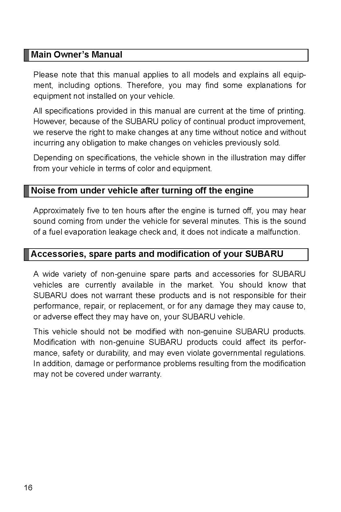 2019 Subaru BRZ Owner's Manual | English