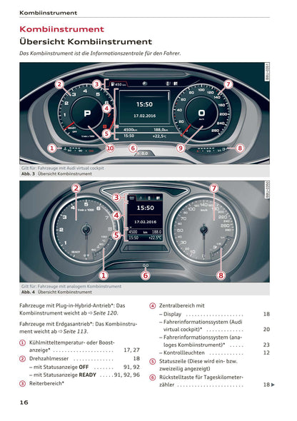 2016-2018 Audi A3 Bedienungsanleitung | Deutsch