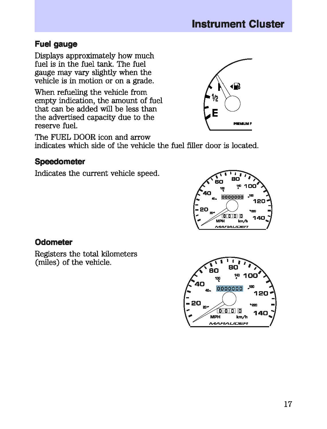 2003 Mercury Marauder Bedienungsanleitung | Englisch