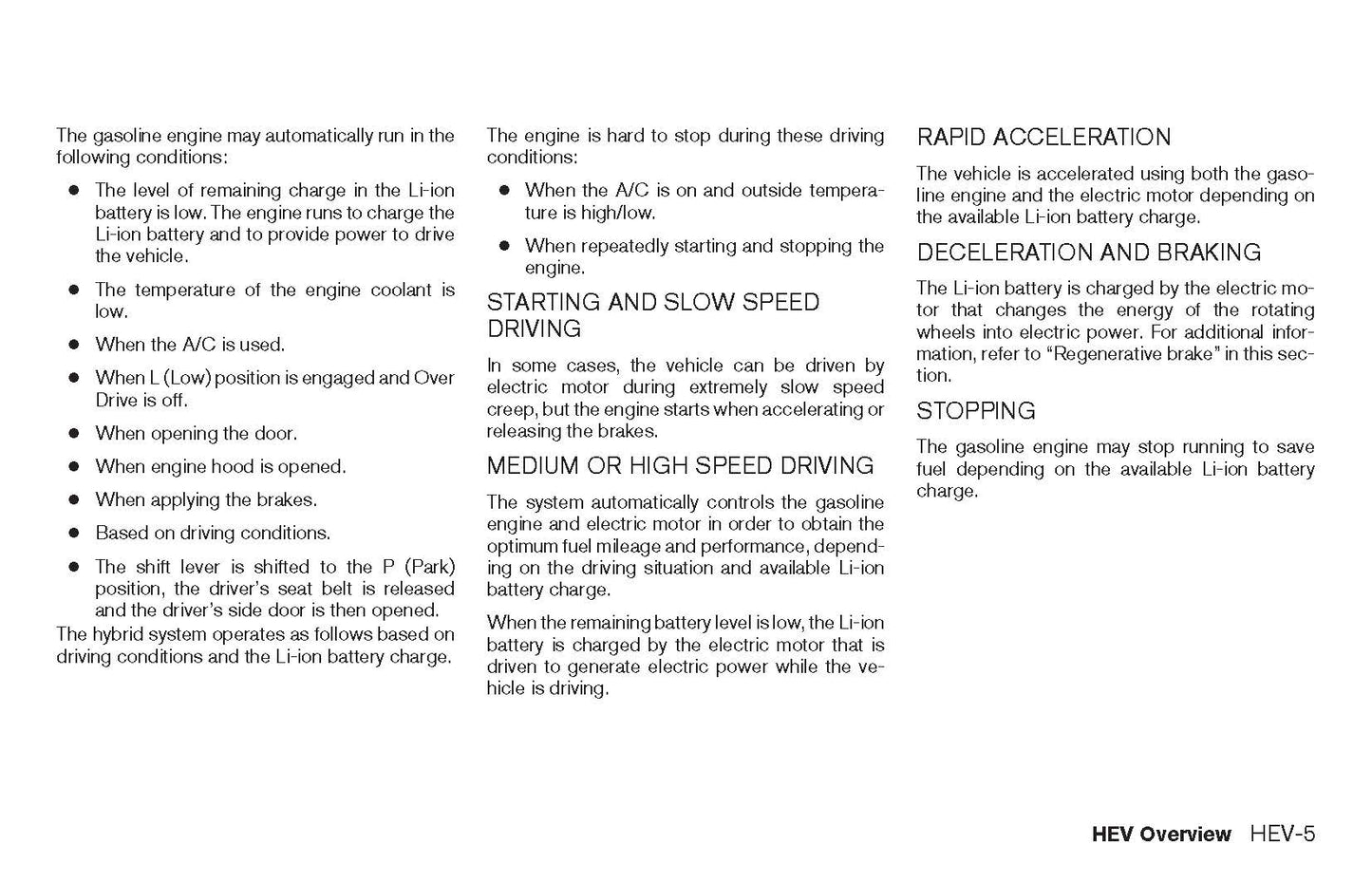 2017 Nissan Rogue Hybrid Owner's Manual | English