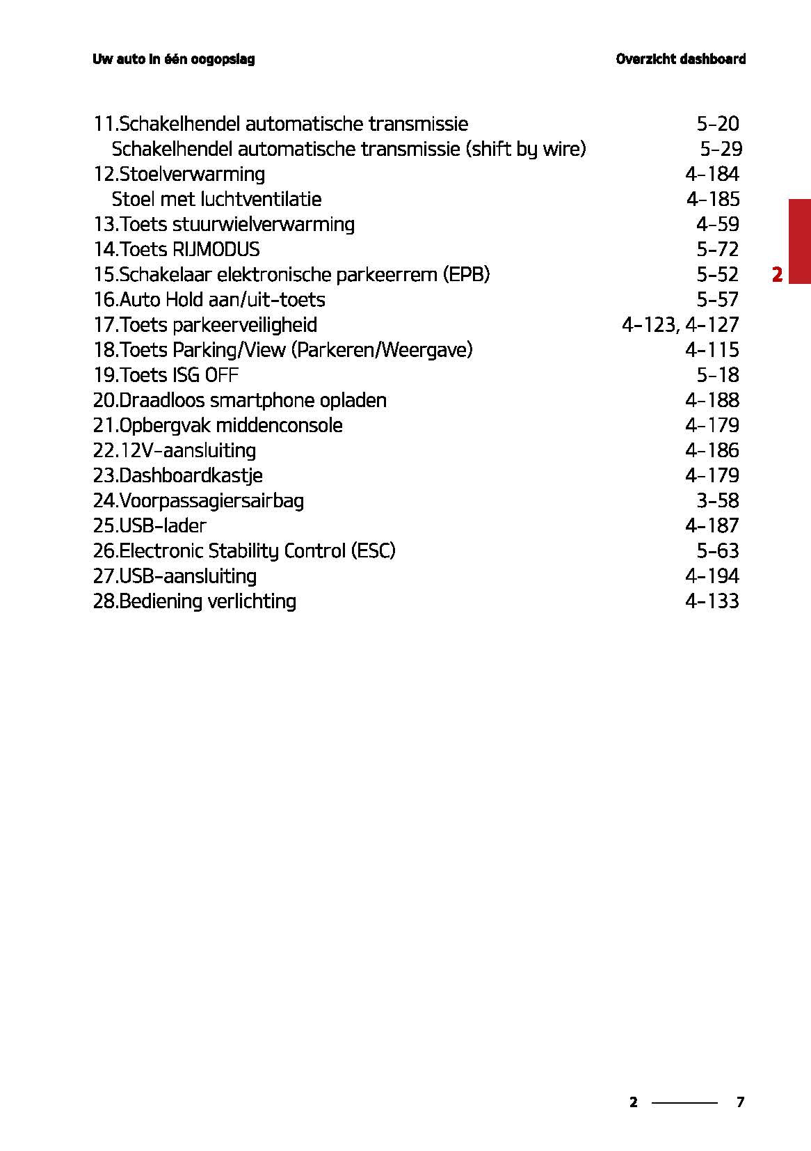 2020-2021 Kia Stinger Owner's Manual | Dutch