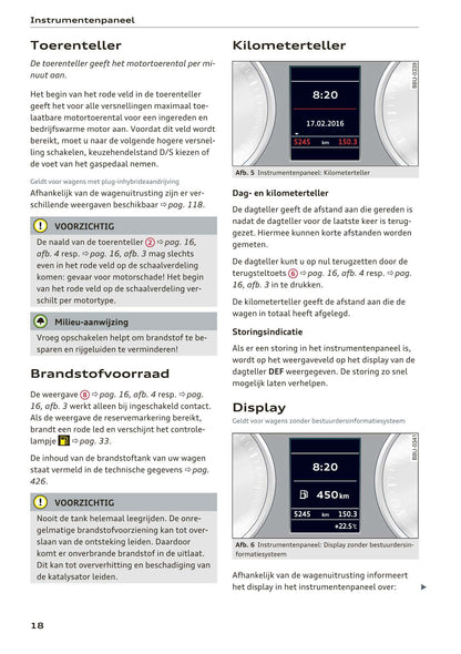 2017-2018 Audi A3/S3/RS 3 Owner's Manual | Dutch