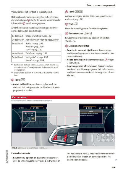 2018-2019 Audi A4/RS 4/S4 Bedienungsanleitung | Niederländisch