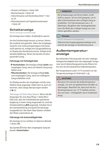 2016-2018 Audi A3 Bedienungsanleitung | Deutsch
