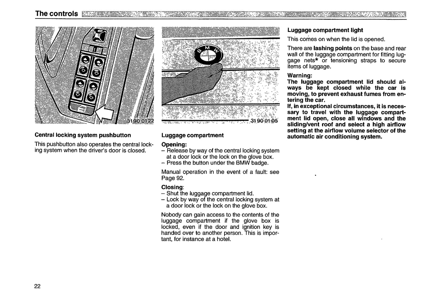 1991 BMW 8 Series Owner's Manual | English