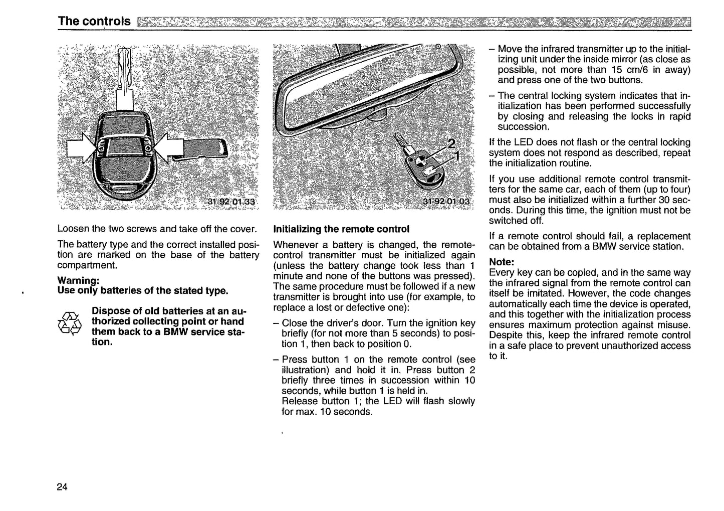 1991 BMW 8 Series Owner's Manual | English